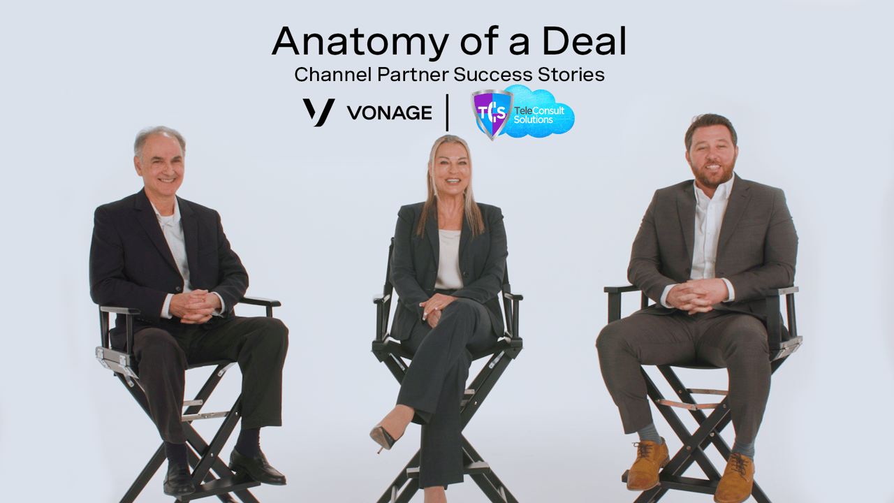 Still image from video interview with Vonage and TeleConsult Solutions