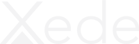 White on grey Xede logo