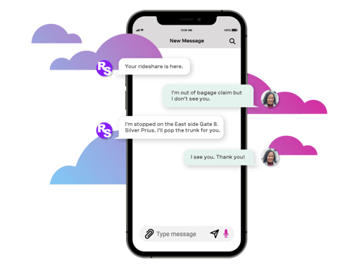 Ride share messaging being used with SMS API