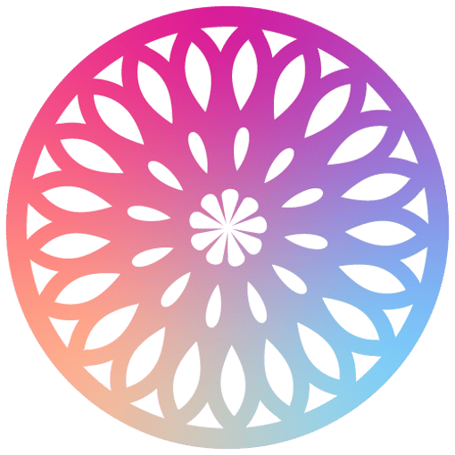 Floral gradient design for Vamos Vonage logo