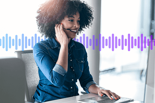 Customer care agent on headset using noise cancellation technology